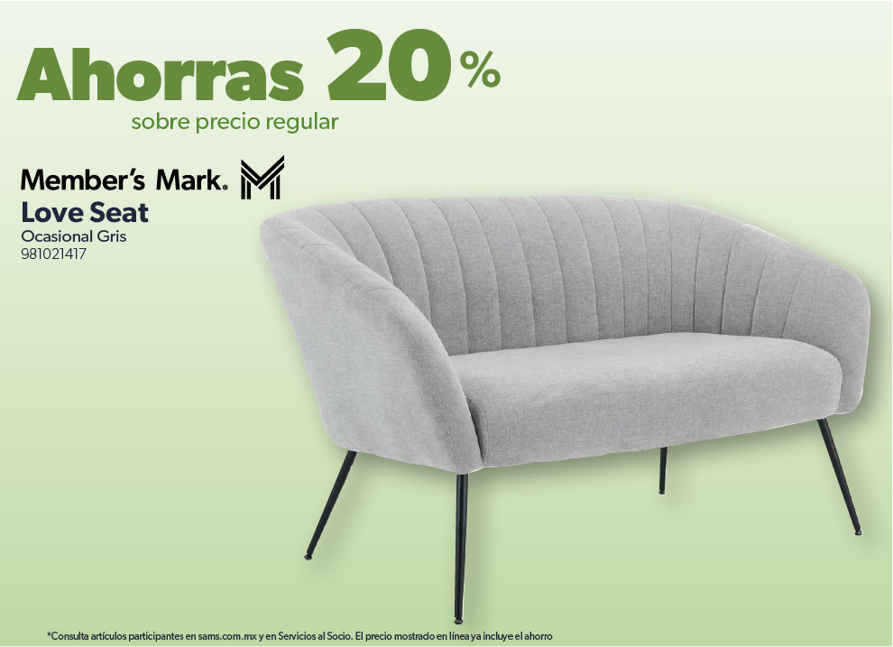 Love seat gris
