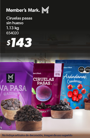 Ciruelas pasas sin hueso