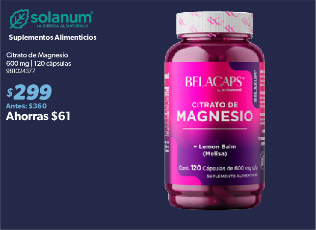 Suplemento alimenticio citrato de magnesio