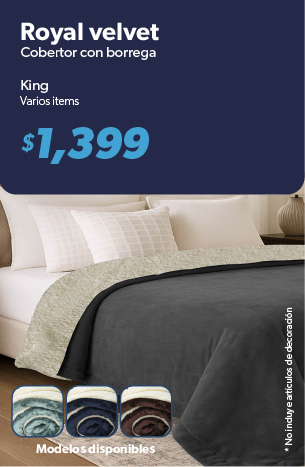 Cobertor con borrega king