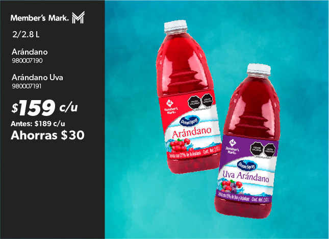 Bebida de arandano y arandano uva