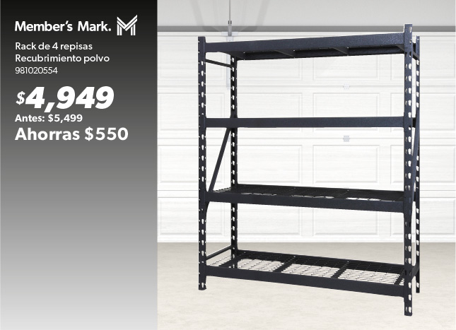 Rack de 4 repisas