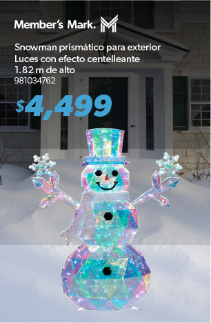 Muneco de nieve con efecto centelleante