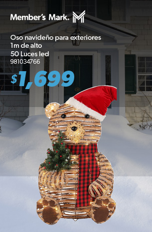 Oso navideno para exteriores