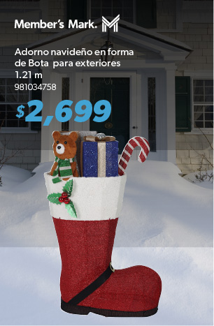 Adorno navideno en forma de bota