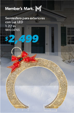 Semiesfera para exteriores con luz led