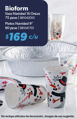 Vaso y plato navideno