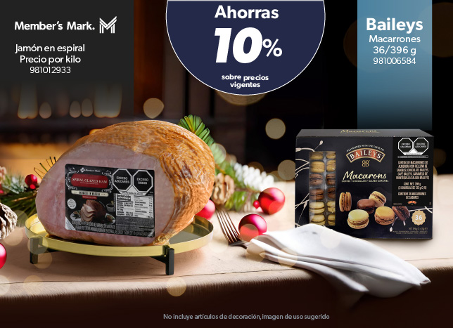 Jamon en espiral y macarrones