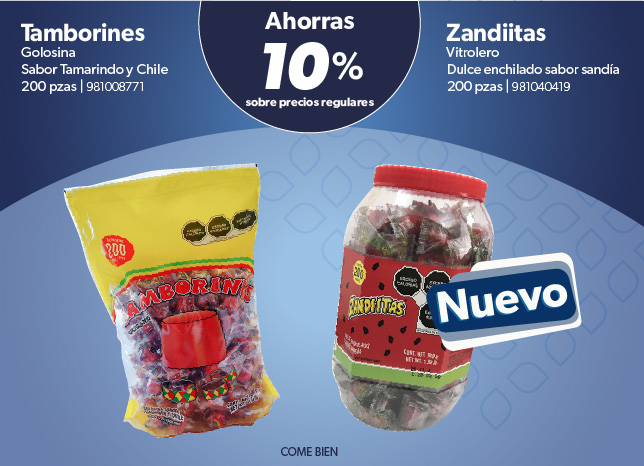 Golosinas sabor tamarindo chile y sandia