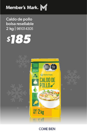 Caldo de pollo bolsa resellable
