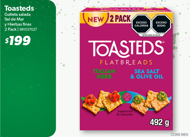 Galletas salada sal de mar y hierbas finas