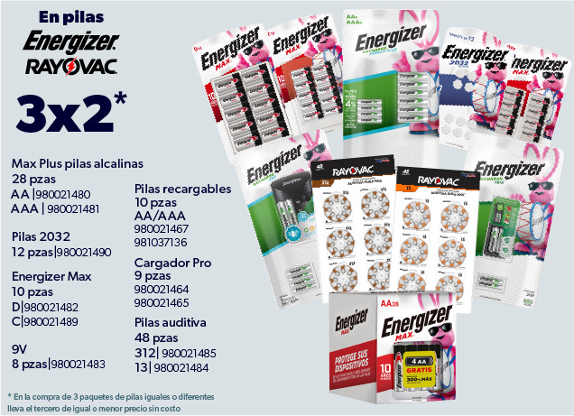 En pilas Energizer Rayovac