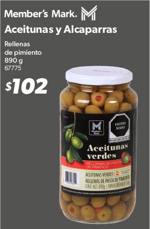 Aceitunas rellenas de pimiento
