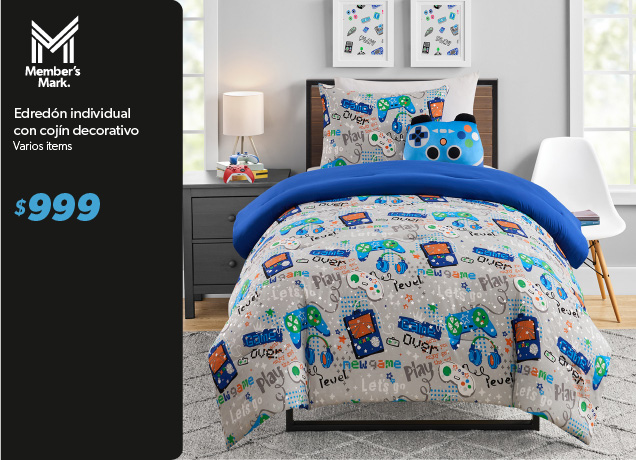 Edredon individual con cojin decorativo