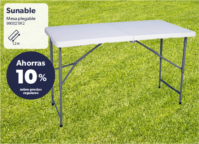 Mesa plegable portafolio blanca
