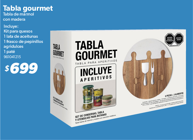 Tabla de marmol con madera