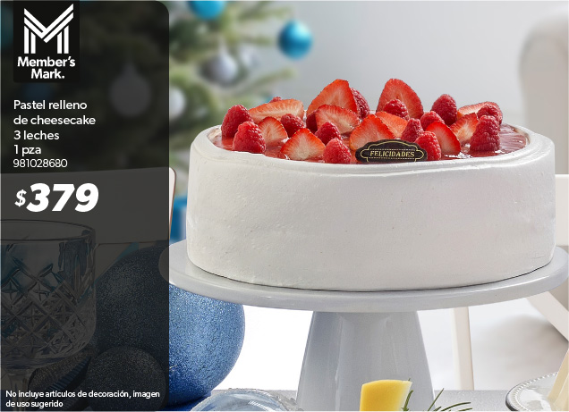 Pastel relleno de cheesecake