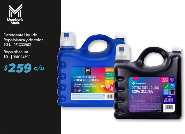 Detergente liquido ropa blanca y color