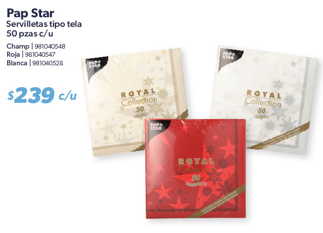 Servilletas roja blanca champ
