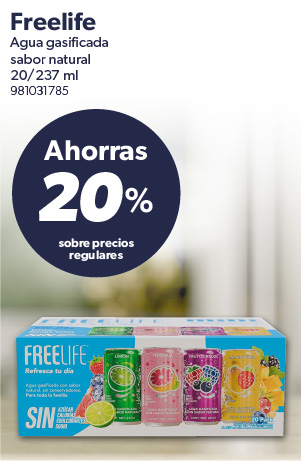 Agua gasificada sabor natural