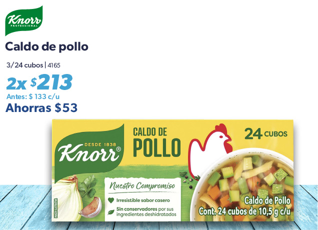 Caldo de pollo cubos