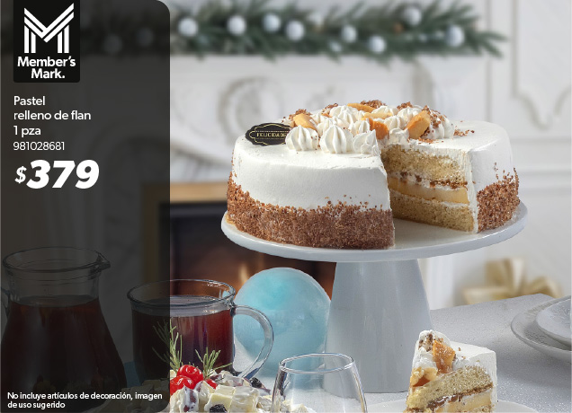 Pastel relleno de flan