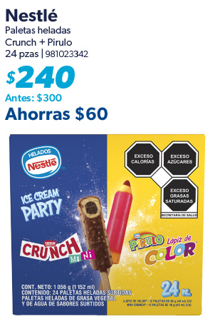 Paletas heladas crunch