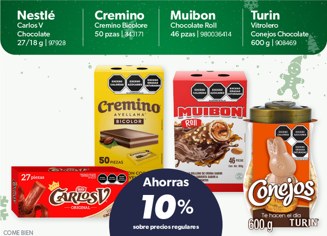 Carlos V cremino cjhocolate vitrolero